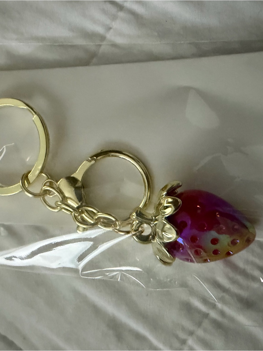 Strawberry Charm Keychain / Purse Charm π - Picture 3 of 9